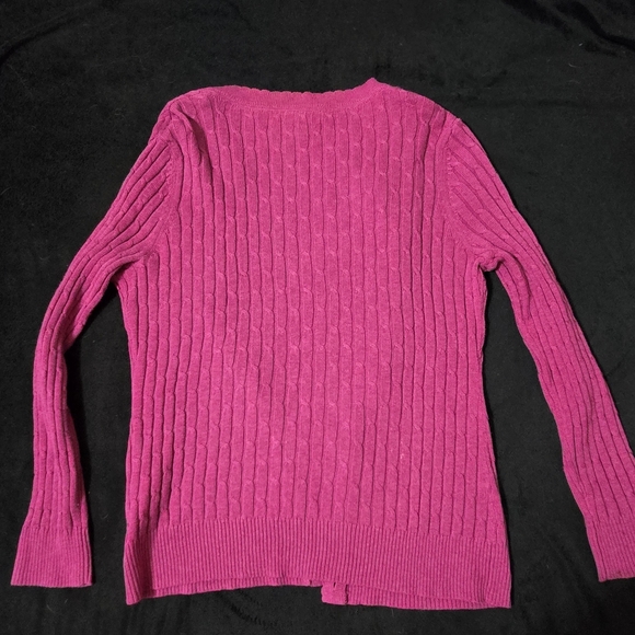 Laura Scott Fuchsia Ribbed Cardigan - Picture 5 of 6
